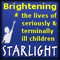 logo of starlight is person holding torch with a star shining on the end